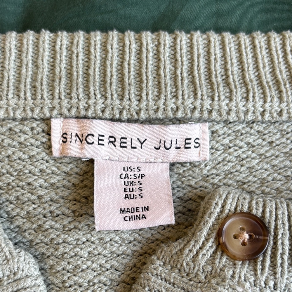 Sincerely Jules Textured Knit Sweater Set in Sage Green - Picture 3 of 6